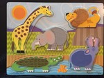 Melissa & Doug Zoo Animals Touch & Feel puzzle