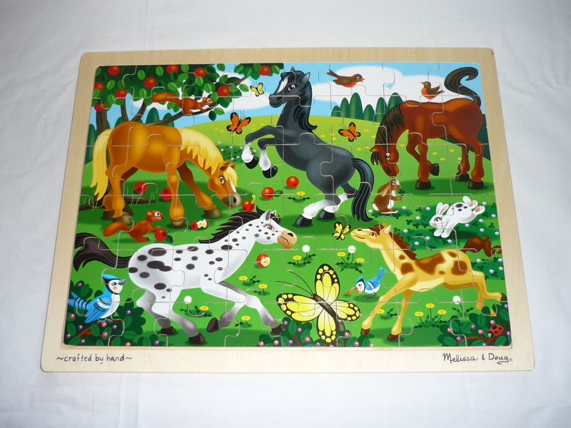 J647: 48 Piece Puzzle Frolicking Horses