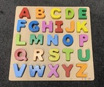 Wooden alphabet puzzle