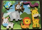 Wooden jungle insert puzzle