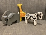 Wooden African animals