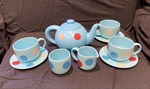 Plastic spotty tea set