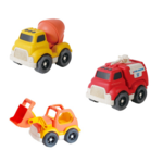 DIGGER , CEMENT MIXER AND FIRETRUCK