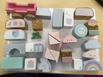 C021: Princess castle mixed wooden blocks