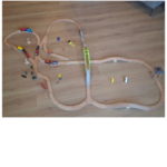 R011: Railway Wooden Train and Tracks 