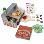 Melissa & Doug Top & Bake Wooden Pizza Counter Play Set 