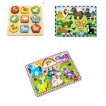 Puzzles Fun with Unicorns and Animals 3 puzzles