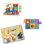 P191: Wooden Puzzles - Shapes, Colours and Musical Instruments