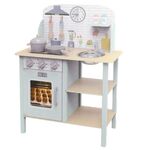 Wooden Kids Children Pretend Play Kitchen Toy Set w Utensil