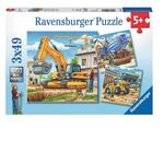 Ravensburger - Construction Vehicle Puzzle 3x49 pieces