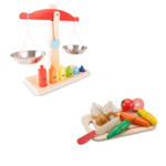 Scales and Chopping Board with Food