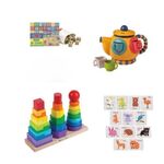 Stacking Toys, Sorting Toys, and Alphabet Blocks and more 