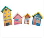 Wooden Play House Set of 4