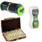 School Holiday Travel Pack for Teenagers - Bop It, Scrabble Twists and Turns, Dominoes