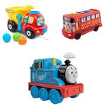 Thomas the Tank Engine, Vtech alphabet and numbers truck and Put and Take Dumpster Truck