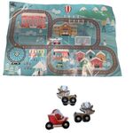 Christmas Town Floor Puzzle & 3 Wooden Cars