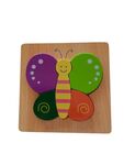 Butterfly 5 piece wooden raised puzzle