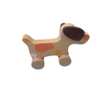 Wooden pull along dog