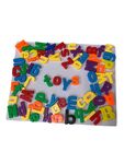Alphabet magnets + board (upper & lower case letters)