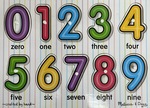Numbers 10 piece wooden peg puzzle