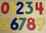 Large numbers 10 piece peg puzzle
