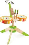 Hape Rock and Rhythm Kid's Musical Instruments Wooden Drum Set