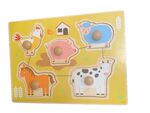 Farm Animals 5 piece wooden peg puzzle