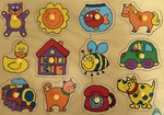 Busy Bee and friends 12 piece wooden peg puzzle