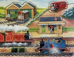 Thomas the Tank Engine 5 wooden piece peg puzzle