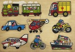 Transport vehicles 9 piece wooden peg puzzle
