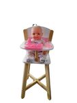 Wooden High Chair + baby doll