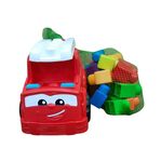 Red, blue and white truck + Mega Bloks