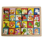 Animal faces 24 piece wooden tray puzzle #2