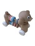 Wooden Dog with Beads