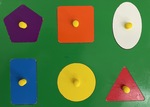 Shapes 6 piece wooden peg puzzle