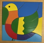Bird 17 piece framed wooden puzzle
