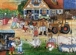 Busy farm 24 piece framed puzzle