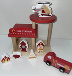 Wooden fire station set