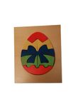 Decorative Egg 7 piece raised wooden puzzle
