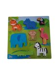 Animals 9 piece wooden raised puzzle