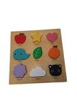 Colours 9 piece wooden raised puzzle