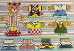 Dress up bear 10 piece wooden raised puzzle