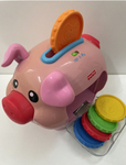 Piggy bank with coins