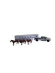 Truck with Horse Trailer and Horses
