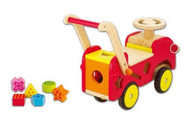 136: Wooden Baby Walker with Puzzle pieces
