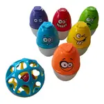 Funny face bowling, stacking, sorting