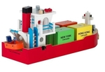 Wooden Container Ship Set