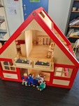 Wooden Dolls House and Furniture