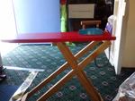 Wooden Ironing Board And Iron