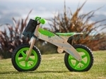 Green Wooden Balance Bike